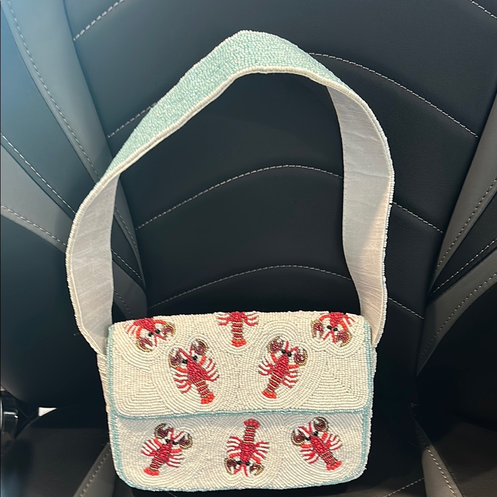 Viral Beaded Lobster Design Shoulder Bag